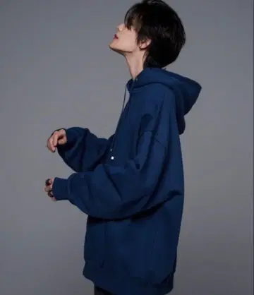 ADRER 빅 후드티 블루 S