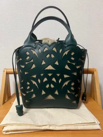 genten 정원 컷워크 토트백 블루그린