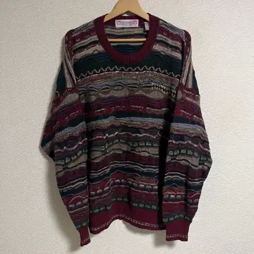 90s 불가리아 제 JOHN ASHFORD 3D 니트 스웨터 L