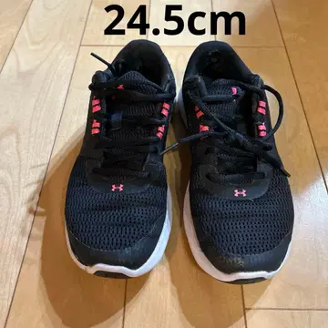 언더아머 스니커즈 러닝화 블랙 핑크 24.5cm