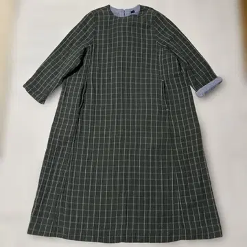 45R 인도 이중직 면의 A 드레스 포근하고 부드러운 그린