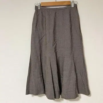 Bee, Bee 밑단 플레어 스커트 [ M ] 실크 울 혼방 일본제 안감