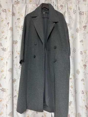 ZARA 멜톤풍 롱 체스터 코트