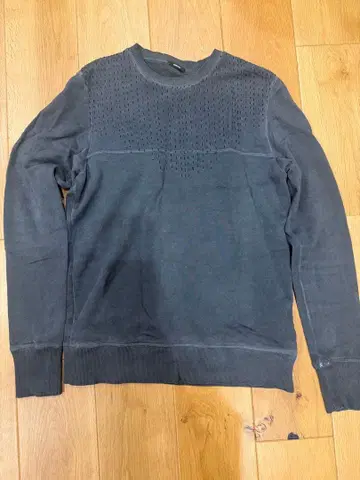 DENHAM 빈티지 가공 맨투맨 인디고 스티치 S 사이즈