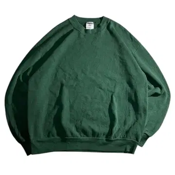 90's JERZEES 맨투맨 솔리드 그린 USA제