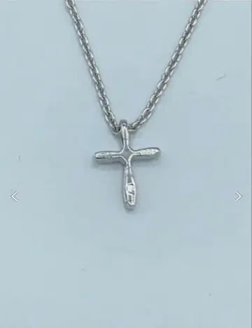 실버 925 크로스 목걸이 트위스트 체인 십자가
