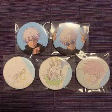 애니메이션 주술회전전 회옥 옥절 시부야 사변 캔뱃지 고죠 사토루 5세트