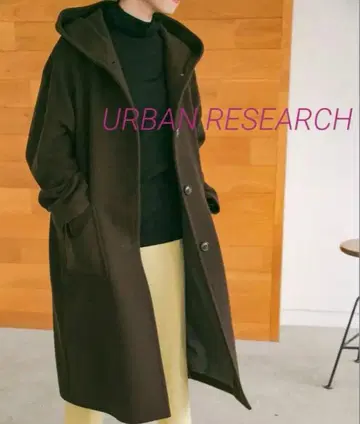 URBAN RESEARCH 오버 후드 코트 다크 브라운 FREE size
