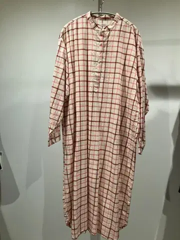 Fresada 체크 무늬 롱 셔츠