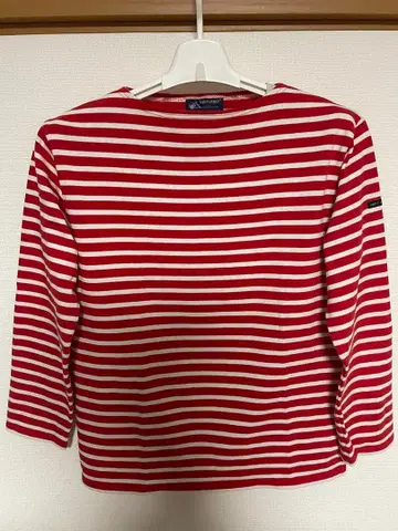 SAINT JAMES 티셔츠 빨간색 화이트 RED &White