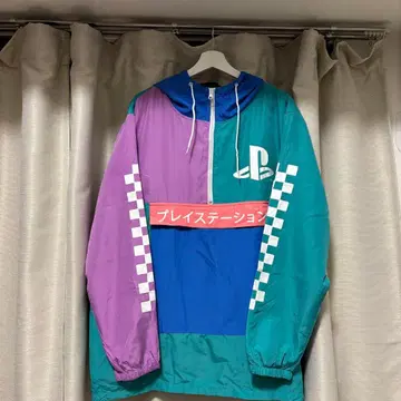 레어 90s~ 플레이스테이션 나일론 자켓 프레스 아노락