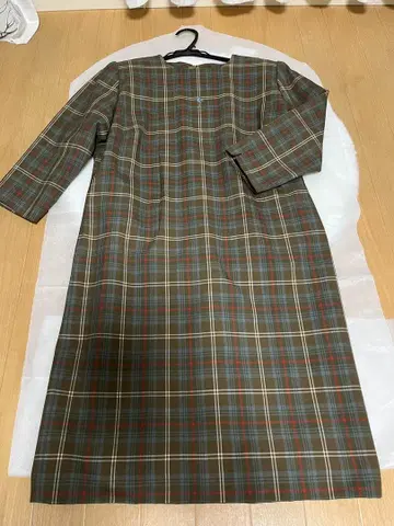 새상품급 후쿠조 FUKUZO 원피스 코튼 체크 M