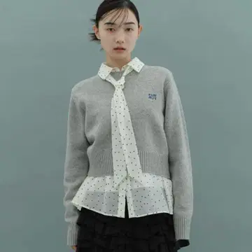 FURFUR 넥타이 세트 블라우스 도트