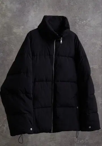 ADRER 아들러 히트 패디드 자켓 블랙 x 실버