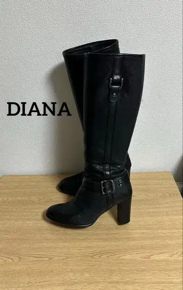 세일 중! DIANA 다이애나 천연 가죽 롱 부츠 블랙
