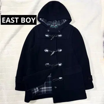 이스트 보이 더플 코트 블랙 체크 울 7호