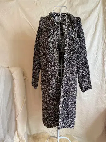 ZARA 미착용 프린지 니트 롱 코트