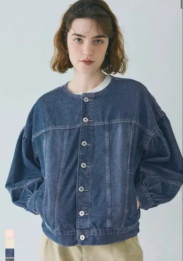 coca 데님 볼륨 슬리브 자켓