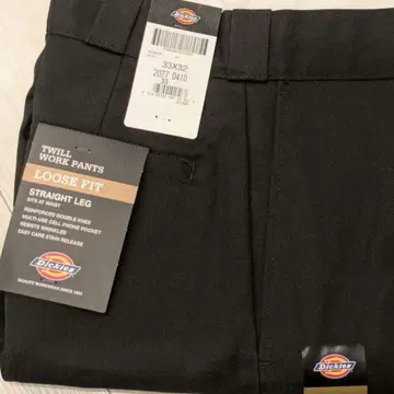 택 포함 새상품 디키즈 DICKIES 더블니 블랙 33 32