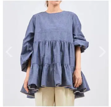 yori 랜덤 티어드 롱 블라우스