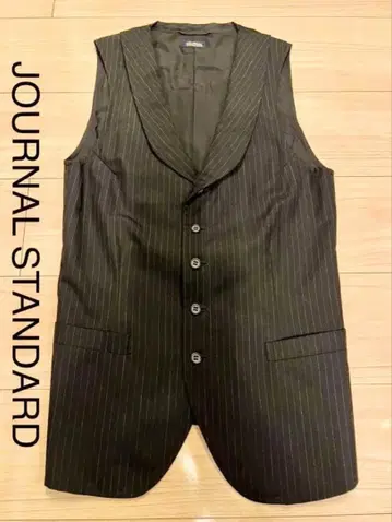 JOURNAL STANDARD 카라 부착 스트라이프 베스트 모드 일본제