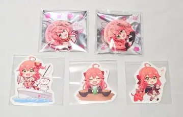 스시로 사쿠라미코 캔뱃지 2종 피크 3종