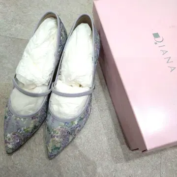 다이애나 퍼플 플라워 프린트 펌프스 24cm
