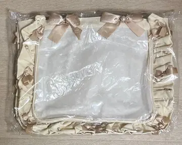 자카마트 A4 프릴 디자인 이타백용 토트백 베이지