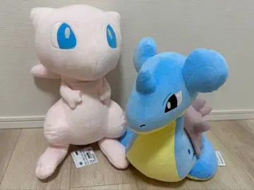 포켓몬 뮤우 라프라스 봉제 인형 메가 통통 봉제 인형 2체 세트
