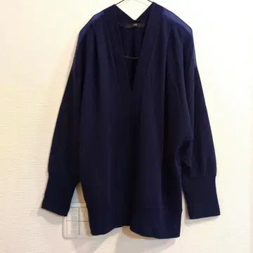 야마다야 이소재 니트 돌먼 스웨터 로얄 블루