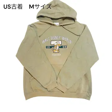 US 구제 의류 디즈니 곰돌이 푸 티거 후디 후드티 자수