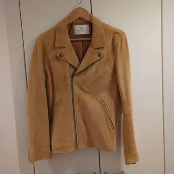 Sonny Label 베이지 가죽 라이더 자켓