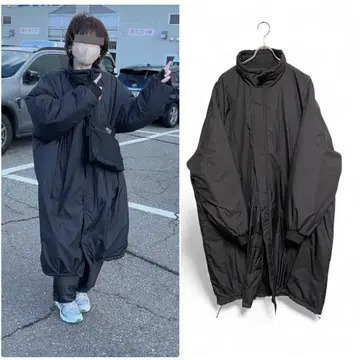 CITEN 드로 코드 부착! 패디드 롱 코트