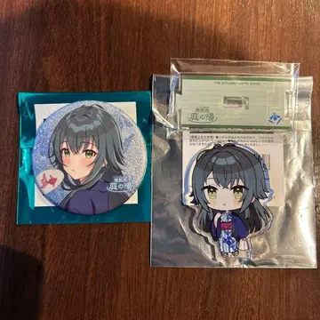 학마스 니와노유 츠키무라 테마리 캔뱃지 아크릴 스탠드 2점 세트