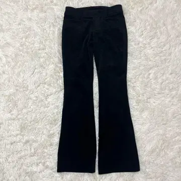 루소크 벨로아 팬츠 [M] 플레어 블랙 미 실루엣