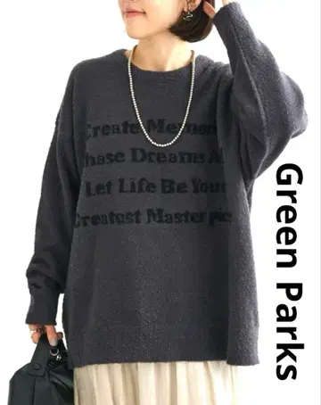 Green Parks 그린파크 부클레 로고 니트