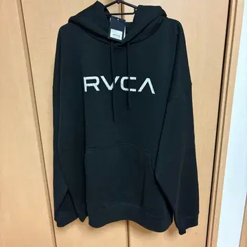 RVCA XL 블랙 후드티