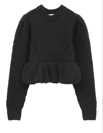 CLANE PEPLUM HAND KNIT TOPS