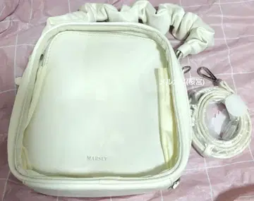 [ 추적 익명 ] MARSLY 개더 핸들백 화이트