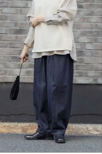 [ 미사용 새상품 ] 카구레 데님 볼륨 팬츠