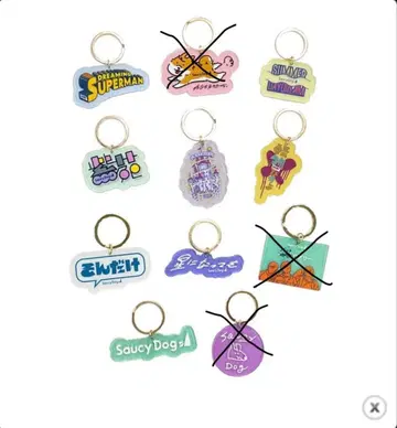 [12/16까지] Saucy Dog 키링 8종 세트