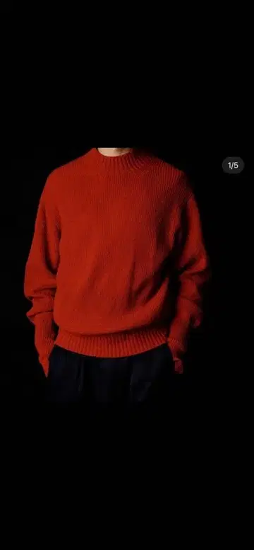 MAATEE 강연 SHETLAND FINE LAMB ARMYSWEATER