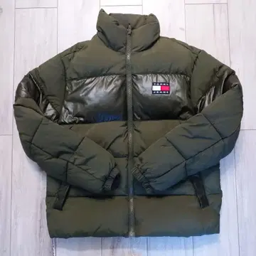TOMMY JEANS 다운 자켓 S 올리브 그린