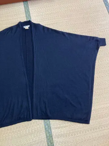 [Bob Mackie] 검은색 긴팔 오픈 프론트 가디건 (빅 판초)