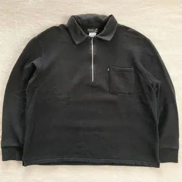 90s 아그네스 베 하프 지퍼 트레이닝복 맨투맨 90년대 레어 블랙