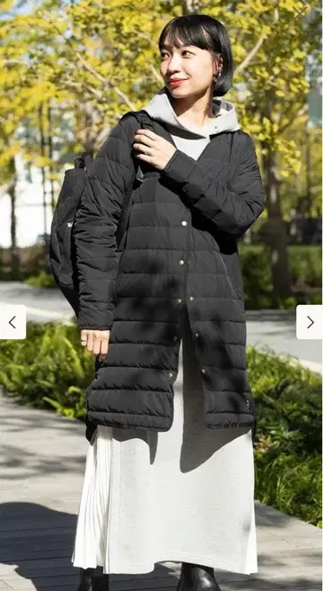 BEAMS HEART 프렌치 롱 다운 자켓 M