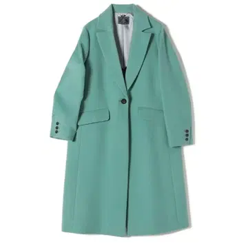 SUPER140 베이직 체스터 코트 / 라이트 그린 / 36