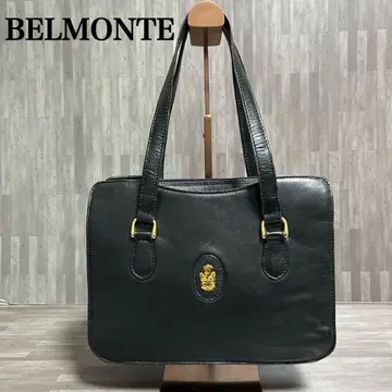 BELMONTE 블랙 가죽 핸드백 빈티지