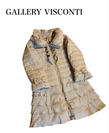 컨디션 최상 갤러리 비스콘티 볼륨 넥 다운 코트