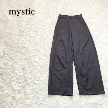 미스틱 와이드 슬랙스 하이웨스트 턱 슬림 레그 루즈핏 고급